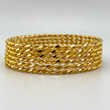 21K Gold Bangle Set of 6 sz Meduim 77.67 Grams | 208178
