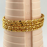 21K Gold Bangle Set of 6 sz Meduim 77.67 Grams | 208178