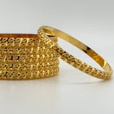 21K Gold Bangle Set of 6 sz Large 91.97 Grams | 208198