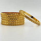 21K Gold Bangle Set of 6 sz Large 91.97 Grams | 208198