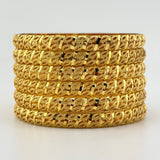 21K Gold Bangle Set of 6 sz Small 84.33 Grams | 208233