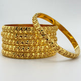 21K Gold Bangle Set of 6 sz Small 84.33 Grams | 208233