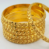 21K Gold Bangle Set of 6 sz Small 84.33 Grams | 208233