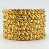 21K Gold Bangle Set of 6 sz Extra Small 79.67 Grams | 208234
