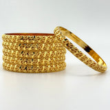 21K Gold Bangle Set of 6 sz Extra Small 79.67 Grams | 208234