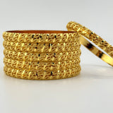 21K Gold Bangle Set of 6 sz Extra Small 79.67 Grams | 208234