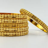 21K Gold Bangle Set of 6 sz Small 80.43 Grams | 208235