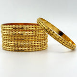21K Gold Bangle Set of 6 sz Small 80.43 Grams | 208235