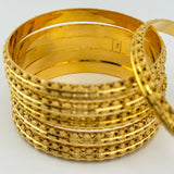 21K Gold Bangle Set of 6 sz Small 80.43 Grams | 208235