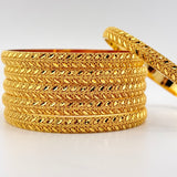 21K Gold Bangle Set of 6 sz Large 98.49 Grams | 208236