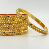21K Gold Bangle Set of 6 sz Large 98.49 Grams | 208236