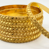 21K Gold Bangle Set of 6 sz Large 98.49 Grams | 208236