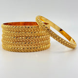 21K Gold Bangle Set of 6 sz Large 98.49 Grams | 208236