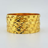 21K Gold Kids' Bangle Set of 6 6.25 Inch 46.09 Grams | 208240