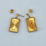 21k Gold Rose flower Earring Studs 6.17 grams | 203301