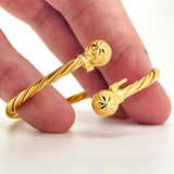 21K Gold Kids' Cuff Bangle 5 Inch Diameter 11.39 Grams | 208242