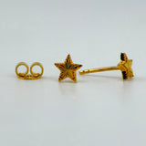 21K Gold Baby Star Stud Earrings 1.29 Grams | 208263