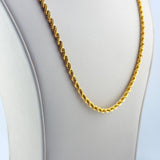 21k Gold Rope Chain 3.8mm 24 inch 12.29 grams | 203330