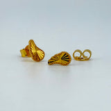 21K Gold Baby Loza Stud Earrings 1.21 Grams | 208266