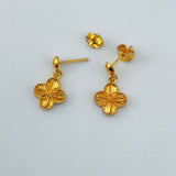 21k Gold Studs Clover Dangle 2.63 grams | 203335