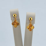 21k Gold Studs Clover Dangle 2.63 grams | 203335