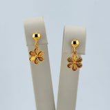 21k Gold Studs Flower Dangle 2.57 grams | 203336
