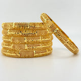 21 High Karat Gold Bangle Set – Set of 6 | 95.54g | Size MEDIUM (Model 203388)