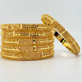 21 High Karat Gold Bangle Set – Set of 6 | 95.54g | Size MEDIUM (Model 203388)