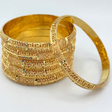 21 High Karat Gold Bangle Set – Set of 6 | 95.54g | Size MEDIUM (Model 203388)