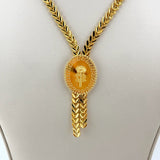 21K Gold Modern Floral Rose Full Set 36.63 Grams |203393
