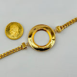 21K Gold Coin Frame Cuban Link Bracelet 10.03 Grams | 203395