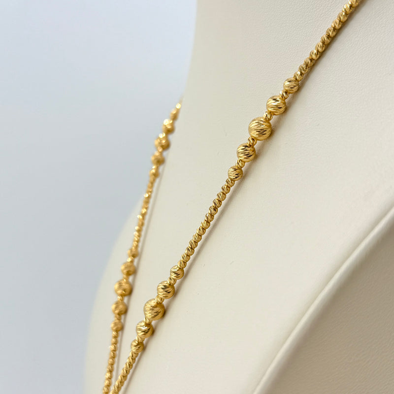 Luxury Bead Diamond Cut Drop Down
