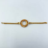 21K Gold Coin Frame Cuban Link Bracelet 10.03 Grams | 203395