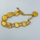 21K Gold Lira Style Rope Bezel Bracelet 40.3 Grams | 203396