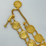 21K Gold Lira Style Rope Bezel Bracelet 40.3 Grams | 203396