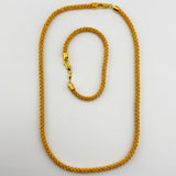 21k Gold Woven Necklace & matching Bracelet 36.09 grams | 203407