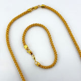 21k Gold Woven Necklace & matching Bracelet 36.09 grams | 203407