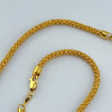 21k Gold Woven Necklace & matching Bracelet 36.09 grams | 203407