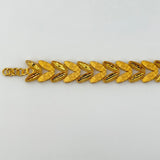 21k Gold Floral 10.5 mm Bracelet 10.6 grams | 203419