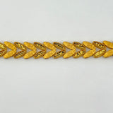 21k Gold Floral 10.5 mm Bracelet 10.6 grams | 203419