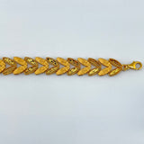 21k Gold Floral 10.5 mm Bracelet 10.6 grams | 203419