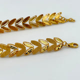 21k Gold Floral 10.5 mm Bracelet 10.6 grams | 203419