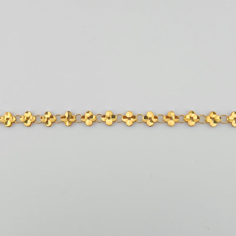 Flower Link Gold Bracelet