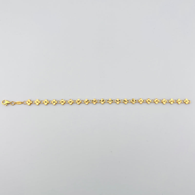 Flower Link Gold Bracelet
