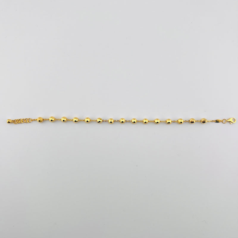 Modern Gold Bead Bracelet