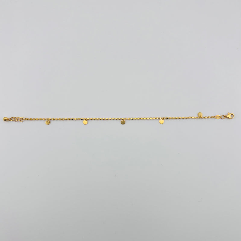 Modern Solid Gold Charm Bracelet