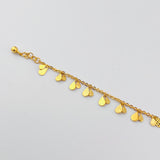 Heart Link Diamond Cut Bracelet