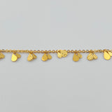 Heart Link Diamond Cut Bracelet