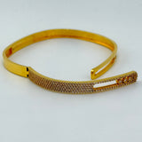 21k Gold Cuff with Modern Design & Stones 15.52 grams | 200971