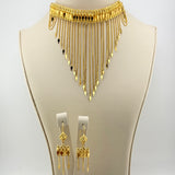 21K Gold Luxury Choker Set with Earrings – 42.12 Grams | 208484